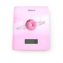 Кухненска везна Tesla KS101P, 5kg, Функция ТАРА, LED дисплей, Розов