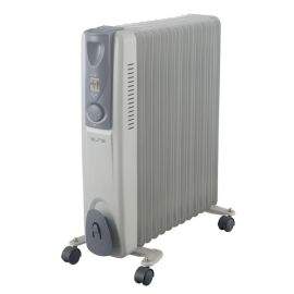 Маслен радиатор Elite EOH-11250, 2500W, 3 степени, Термостат, 11 ребра, Бял