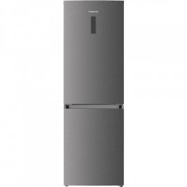 Хладилник с фризер Finlux FBN290DXX, 238 kWh/г, 201+89 l, Клас E, Аларма за отворена врата, LED осветление в хладилната част, No Frost охлаждаща система, Инокс