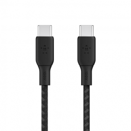 Кабел с оплетка Belkin BoostCharge USB-C към USB-C 2M, Черен CAB014bt2MBK
