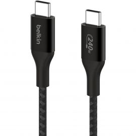 Кабел Belkin BOOST CHARGE™ USB-C към USB-C Cable Braided 240W 1M, Черен CAB015bt1MBK