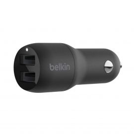 Зарядно за кола Belkin Dual, USB-A, 12W X2, Черен CCB001btBK