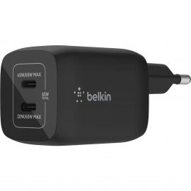 Зарядно Belkin BoostCharge USB-C x 2 65W, Черен WCH013vfBK