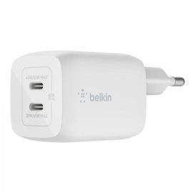 Адаптер за стена Belkin , двоен USB-C Gan, PPS, 65W, Бял WCH013vfWH