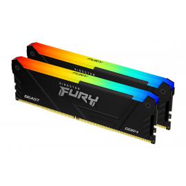 Памет Kingston FURY Beast Black RGB 32GB(2x16GB) DDR4 3200MHz CL16 2Rx8 KF432C16BB12AK2/32
