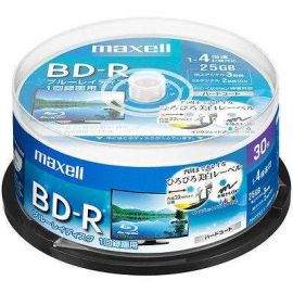 BD-R MAXELL, Single layer, Blu-Ray, 25 GB, 4x, Printable, 25 px.