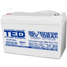 Оловна гелова батерия TED ELECTRIC, 12V, 102Ah, 330/ 173/ 220 mm AGM, За соларни системи