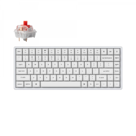 Геймърска механична клавиатура Keychron K2 Pro White QMK/VIA Hot-Swappable K Pro Red Switch, RGB Backlight Aluminium Frame