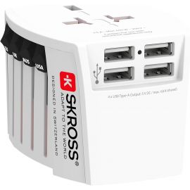 Адаптер SKROSS PRO MUV 4 x USB-A, 1.302961, World, Бял