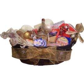 "Златна Коледа" кошница с подаръци