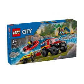 LEGO LEGO® City Fire 60412 - Пожарникарски камион 4x4 със спасителна лодка 5 - 10г. Момче City  0060412