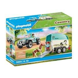 Playmobil Playmobil - Кола с ремарке за пони 4 - 10г. Унисекс Country  2970511