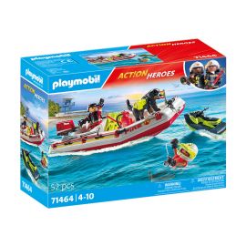 Playmobil Playmobil - Пожарна лодка с воден скутер 4 - 10г. Момче Action  2971464