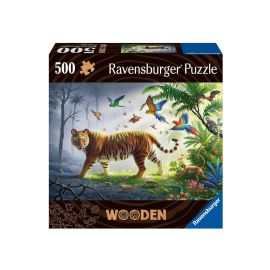 Ravensburger Дървен пъзел Ravensburger 500 ел. - Тигър в джунглата 14+ г. Унисекс Пъзели за възрастни  7017514