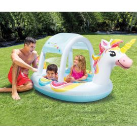 INTEX Детски надуваем басейн с пръскало Еднорог INTEX 2 - 6г. Унисекс Summer Collection  758435