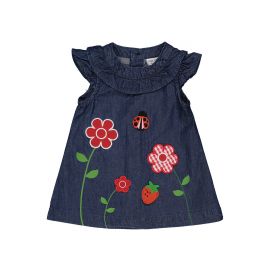 Birba/Trybeyond Mini Birba - Дънкова рокля с къс ръкав Strawberries 85308-60A, момиче, 3-24 м. 3м. - 2г. Момиче Пролет/Лято 2024  8208593as