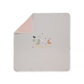 Bebetto Bebetto - Бебешко памучно одеяло Happy Garden B815P, момиче, розово, 80х85 см. 0 - 1г. Момиче Пролет/Лято 2024  8314614