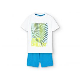 Boboli Boboli - Комплект тениска с къс ръкав и бермуди Blue ocean 528241/1100, момче, 7-12 г. 7 - 12г. Момче Пролет/Лято 2024  8430409as