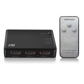 3 портов HDMI суич ACT AC7845, 4K@60Hz, USB, Дистанционно, Черен