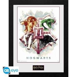 GBEYE HARRY POTTER - Framed print "Hogwarts Water Colour" (30x40)