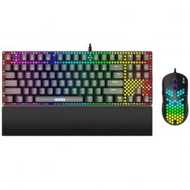 Marvo Геймърски комплект Gaming COMBO CM373 Red Switches 2-in-1 - Mechanical Keyboard TKL, Mouse