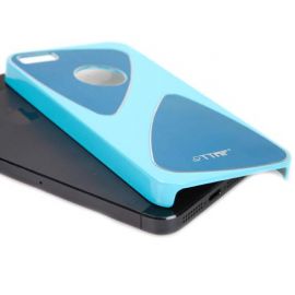 TTAF Aluminium Case - поликарбонатов кейс с алуминиево покритие за iPhone 5, iPhone 5S, iPhone SE (син)