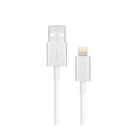 Moshi Lightning to USB Cable - USB кабел за iPhone X, iPhone 8, iPhone 7, iPad, iPod с Lightning (100 см) (бял)