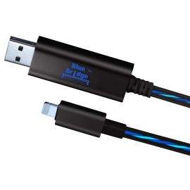 Blue Bridge Luminous Lightning to USB Cable - светещ USB кабел за iPhone, iPad и iPod с Lightning (черен)