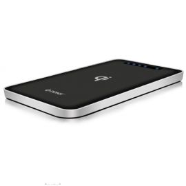 Platinet Power Bank 10000 mAh - външна батерия с безжично зареждане и 2 USB изходa за таблети и смартфони (черен) (разопакован продукт)