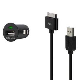 Belkin Car USB Kit - зарядно за кола + USB кабел за iPhone и iPod