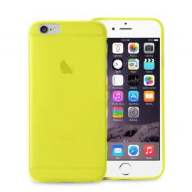 Puro Ultra-Slim silicone case - ултра-тънък (0.30 mm) силиконов кейс за iPhone 6 Plus, iPhone 6S Plus (лайм-прозрачен)