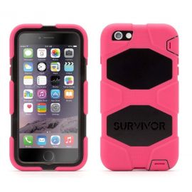 Griffin Survivor All-Terrain Extreme-Duty Case - защита от най-висок клас за iPhone 6 Plus, iPhone 6S Plus (розов-черен)