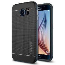 Spigen Neo Hybrid Case - хибриден кейс с висока степен на защита за Samsung Galaxy S6 (черен-сив)