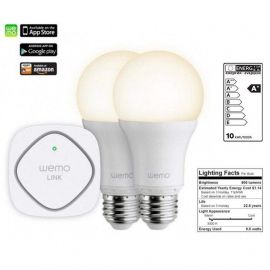 Belkin WeMo Lighting LED Starter-Set Wemo LINK + 2 LED Bulbs - система за безжично управляемо осветление за iOS и Android
