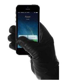 Mujjo Leather Touchscreen Gloves - луксозни кожени ръкавици за тъч екрани (размер 8.5)