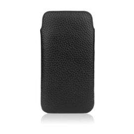 Caseual Leather Classic Pouch - кожен калъф от естествена кожа за iPhone 8, iPhone 7, iPhone 6, iPhone 6S (черен)
