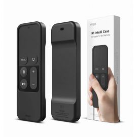 Elago R1 Intelli Case - удароустойчив силиконов калъф за Apple TV Siri Remote (черен)