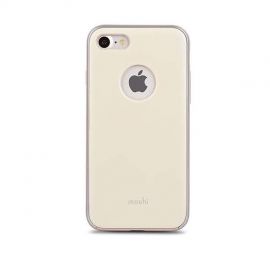 Moshi iGlaze Case - тънък удароустойчив хибриден кейс за iPhone SE (2020), iPhone 8, iPhone 7 (бледа роза)