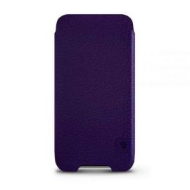 Beyzacases New Zero - кожен калъф (естествена кожа, ръчна изработка) за iPhone SE (2020), iPhone 8, iPhone 7, iPhone 6, iPhone 6S (лилав)