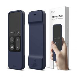 Elago R1 Intelli Case - удароустойчив силиконов калъф за Apple TV Siri Remote (индиго)