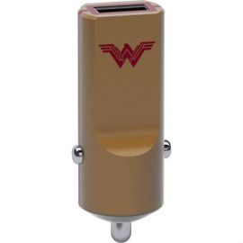 USB Tribe DC Movie Wonder Woman USB Car Charger - зарядно за кола с 2.4A USB изход за мобилни устройства (златист)