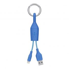Belkin Mixit Lightning to USB Clip Cable - кабел тип ключодържател за всички устройства с Lightning порт (син)