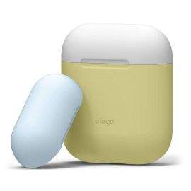 Elago Duo Silicone Case - силиконов калъф за Apple Airpods (жълт)