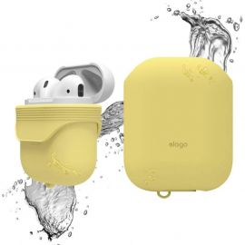 Elago Airpods Waterproof Case - водоустойчив силиконов калъф за Apple Airpods (жълт)