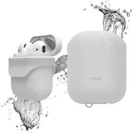 Elago Airpods Waterproof Case - водоустойчив силиконов калъф за Apple Airpods (бял)