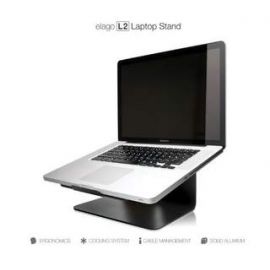 Elago L2 STAND - дизайнерска алуминиева поставка за MacBook и преносими компютри (черна)