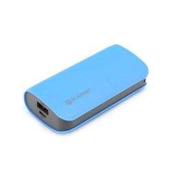 Platinet Power Bank Leather 5200 mAh - външна батерия с 2 USB изходa за таблети и смартфони (син)