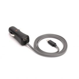 Griffin PowerJolt 12W Dual With Lightning Cable And Extra Port - зарядно за кола с USB 2.4A и вграден Lightning кабел за всички продукти на apple с Lightning