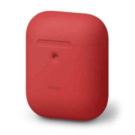 Elago Airpods Silicone Case - силиконов калъф за Apple Airpods 2 with Wireless Charging Case (червен)