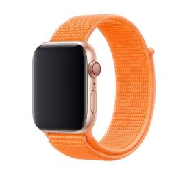 Apple Papaya Sport Loop - оригинална текстилна каишка за Apple Watch 38мм, 40мм (оранжев)